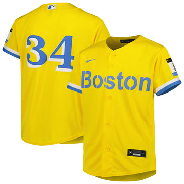 David Ortiz Boston Red Sox gold City Connect jersey