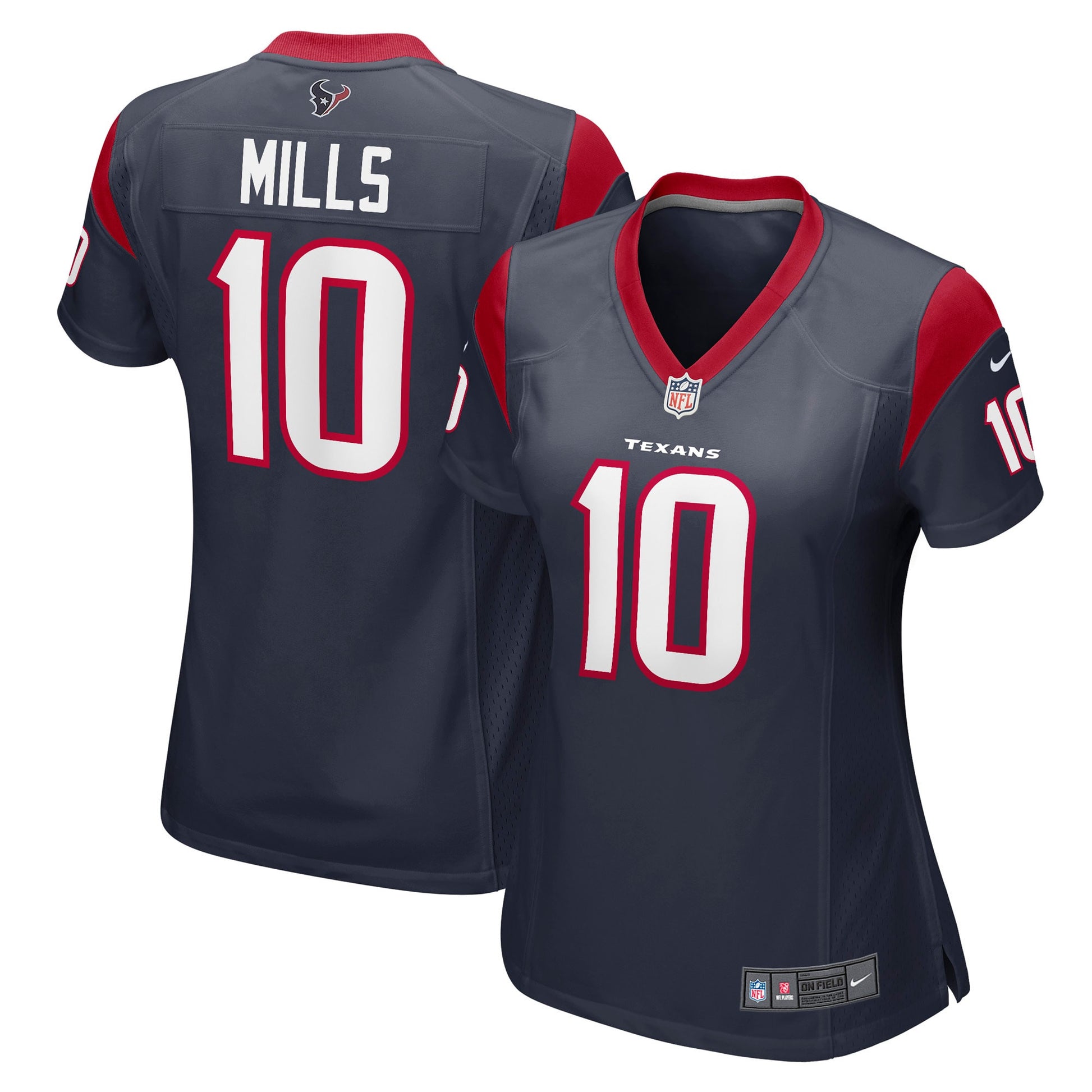 Davis Mills Houston Texans navy jersey