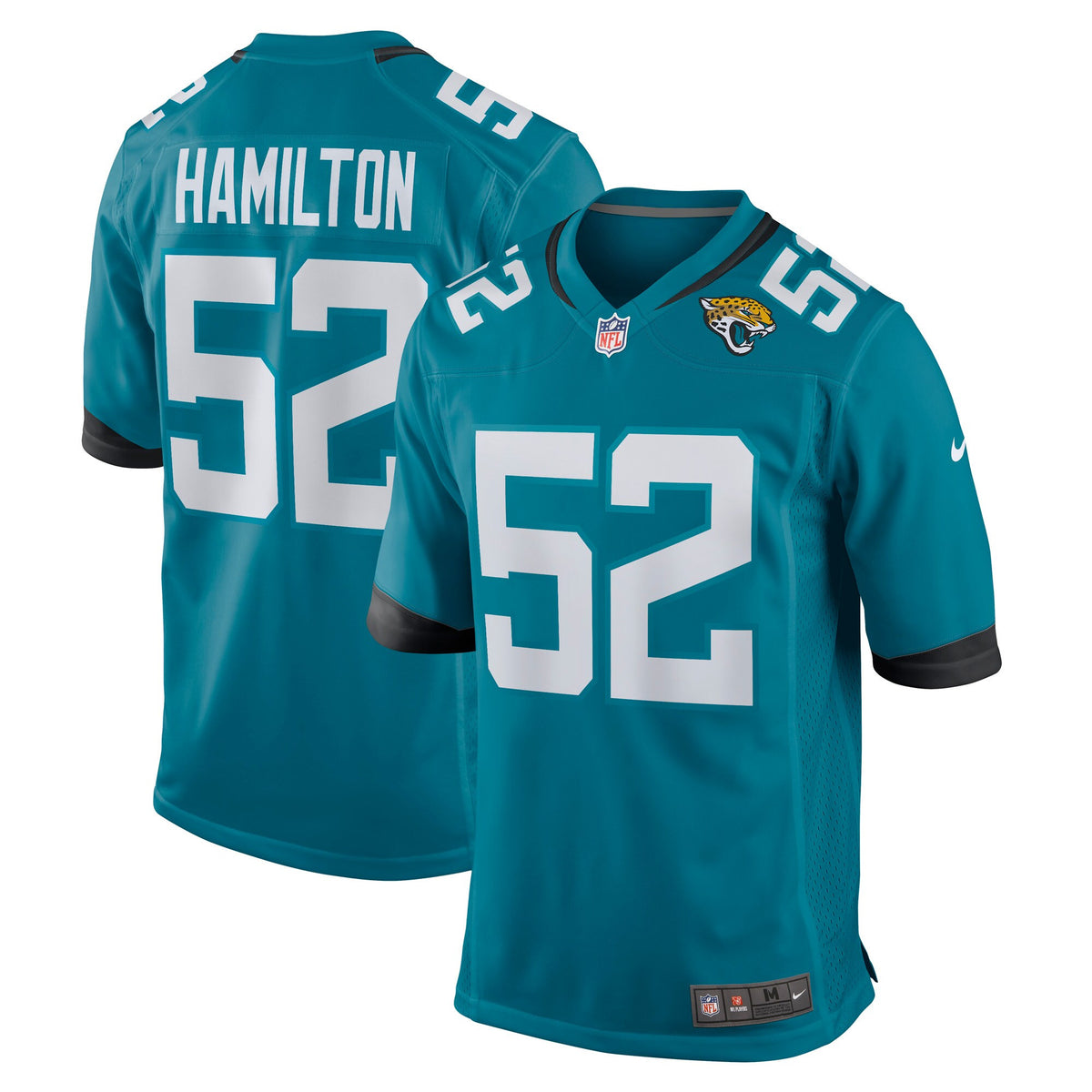 Davon Hamilton Jacksonville Jaguars teal jersey