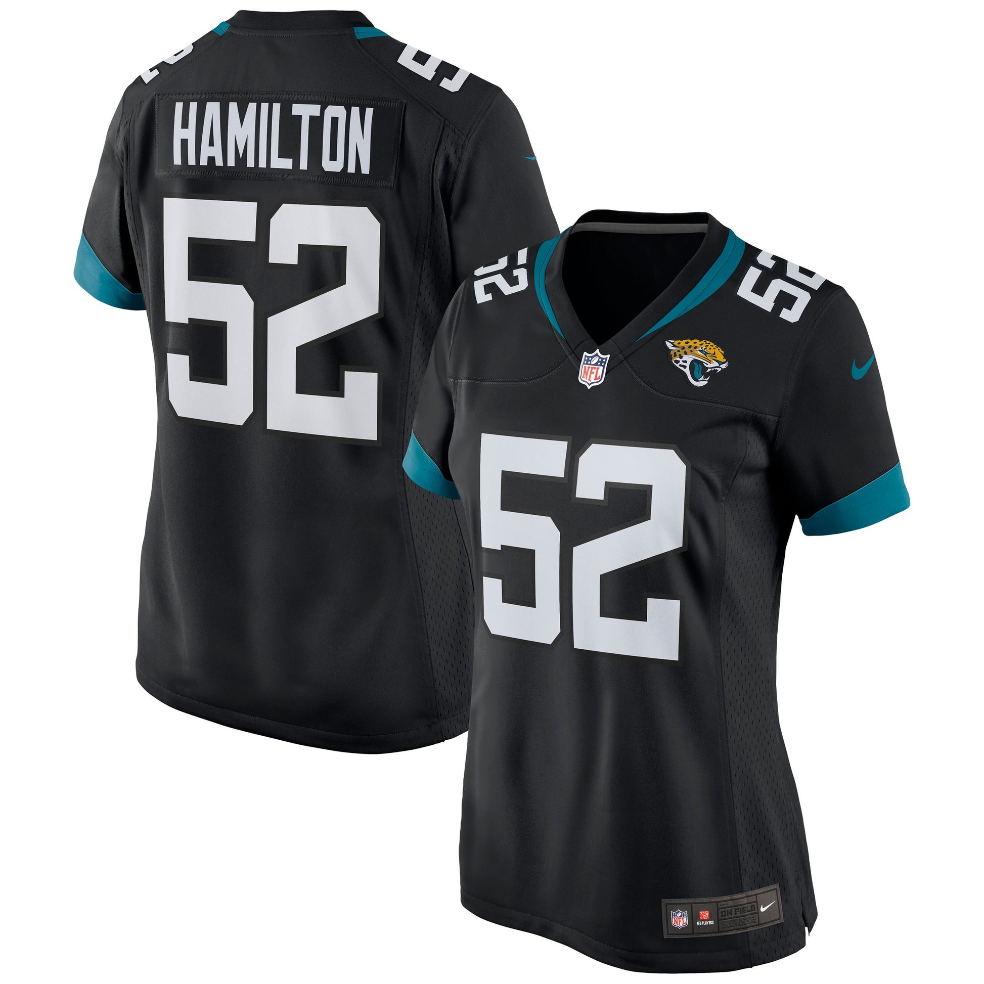 Davon Hamilton Jacksonville Jaguars black jersey