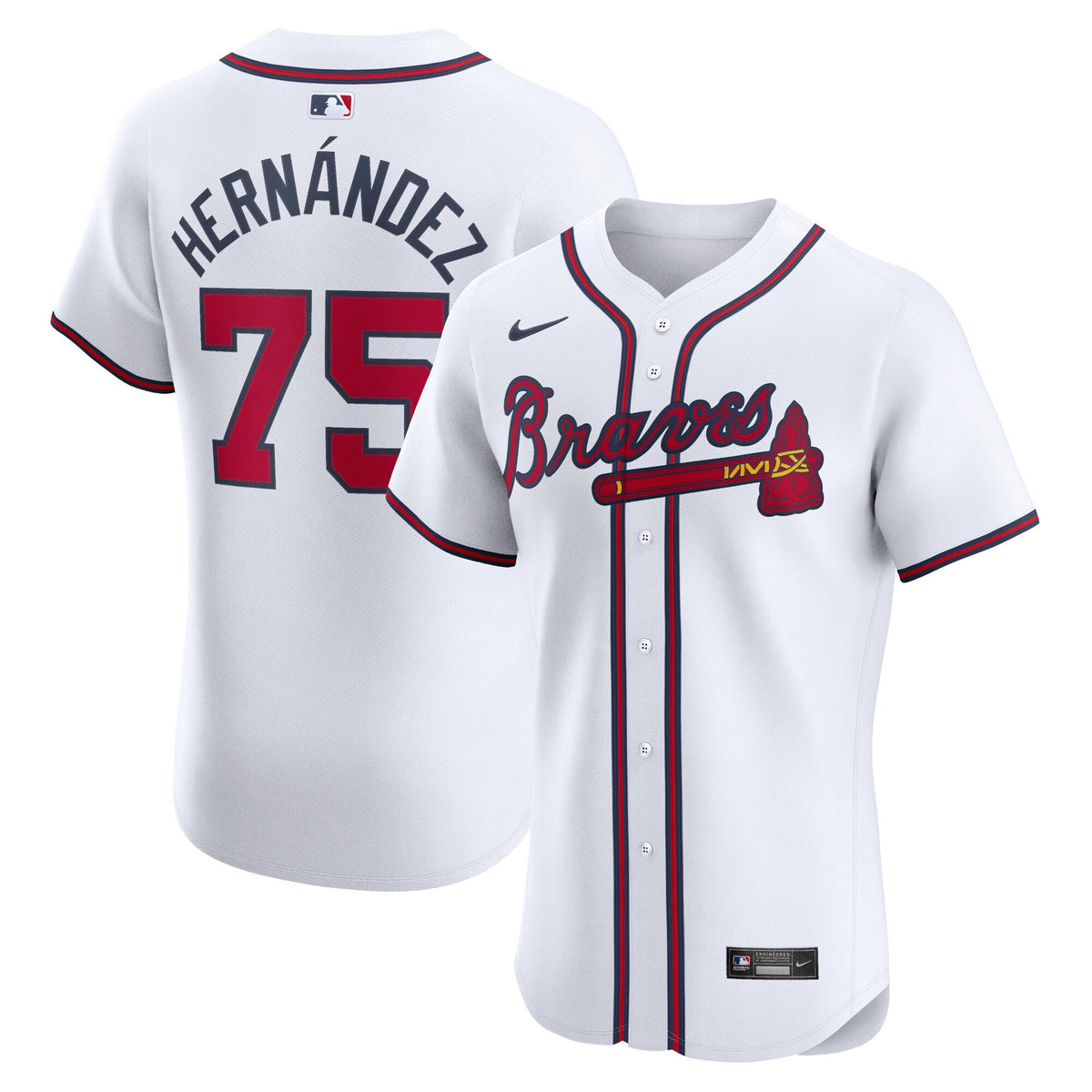 Daysbel Hernandez Atlanta Braves white Elite jersey