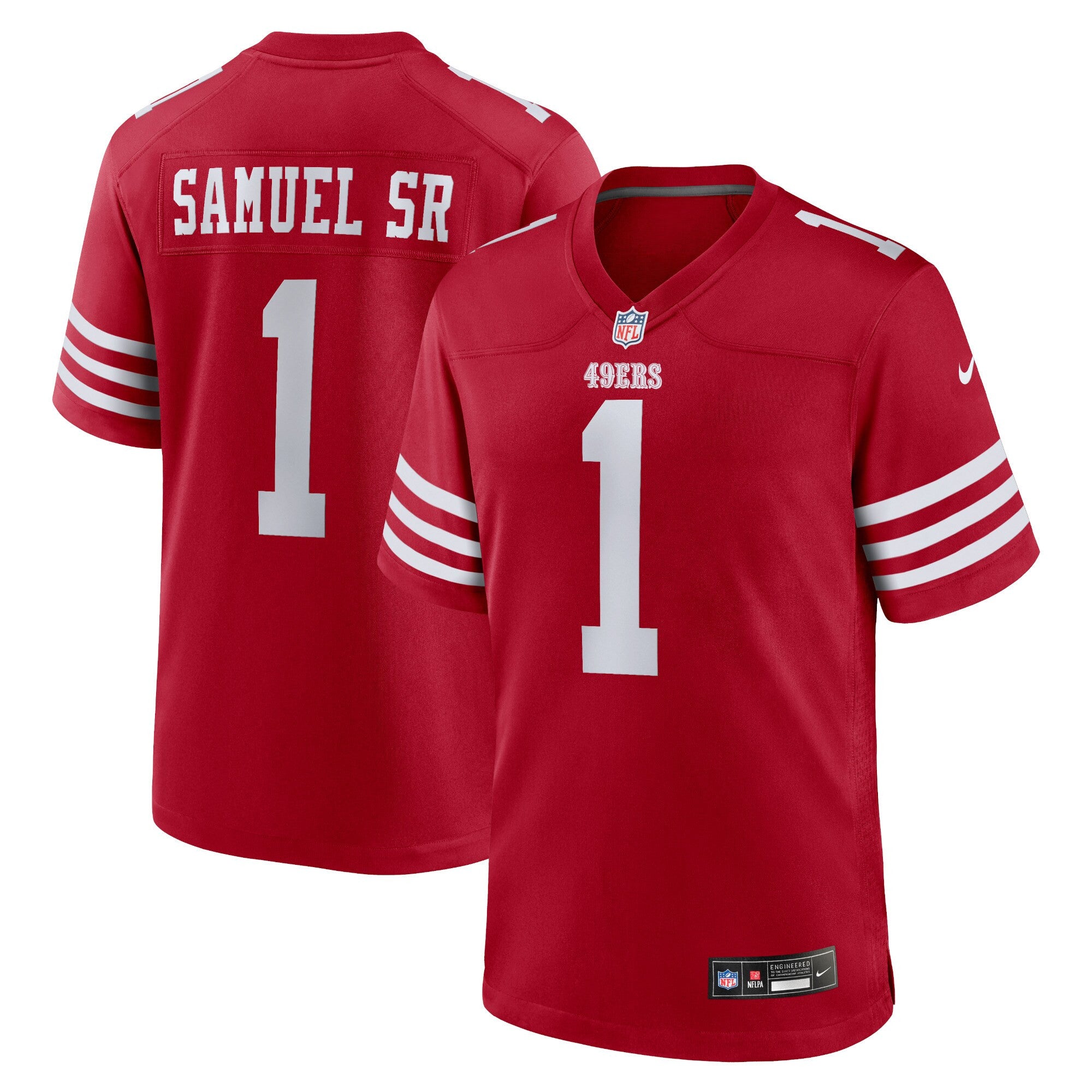 Deebo Samuel Sr San Francisco 49ers scarlet Game jersey
