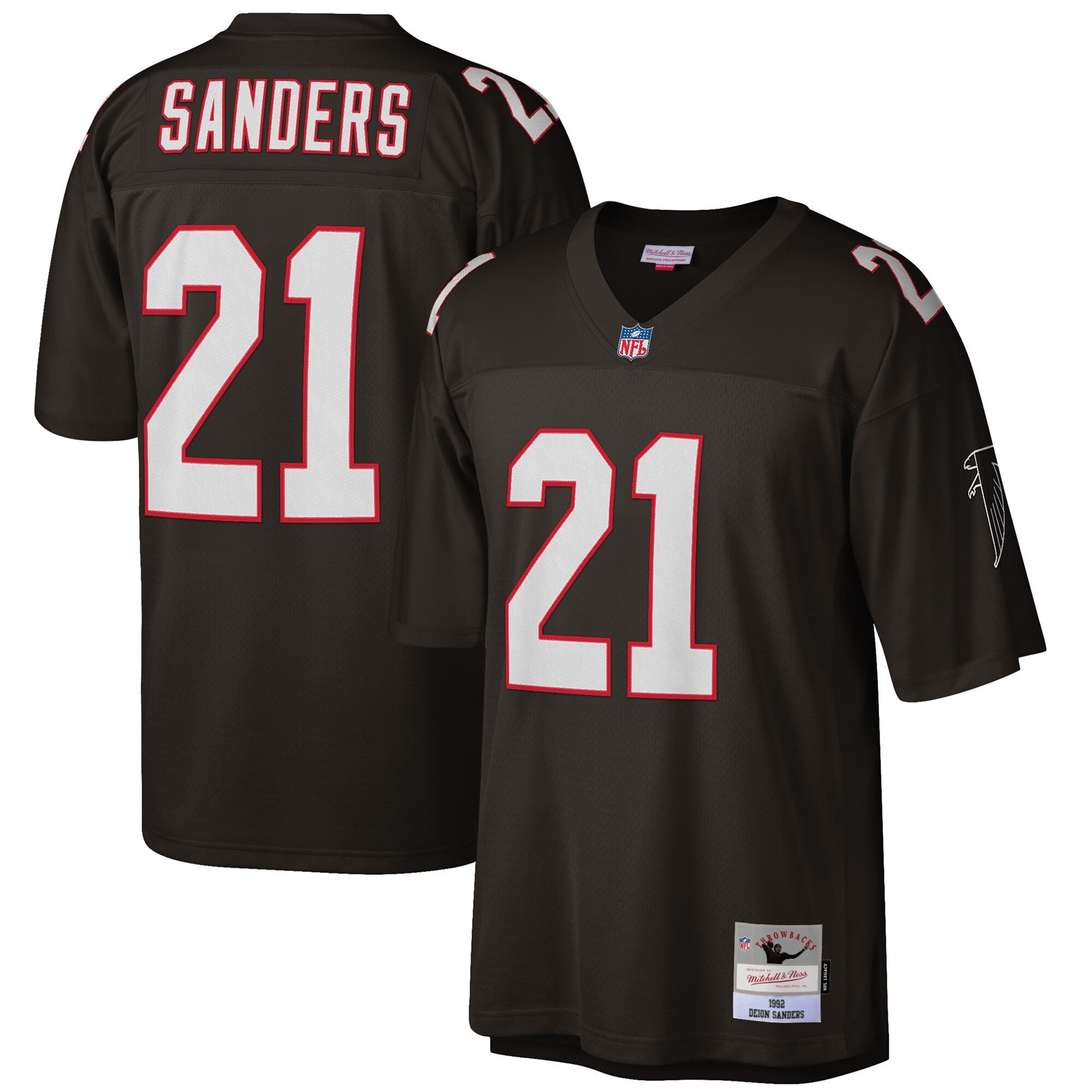 Deion Sanders Atlanta Falcons black jersey