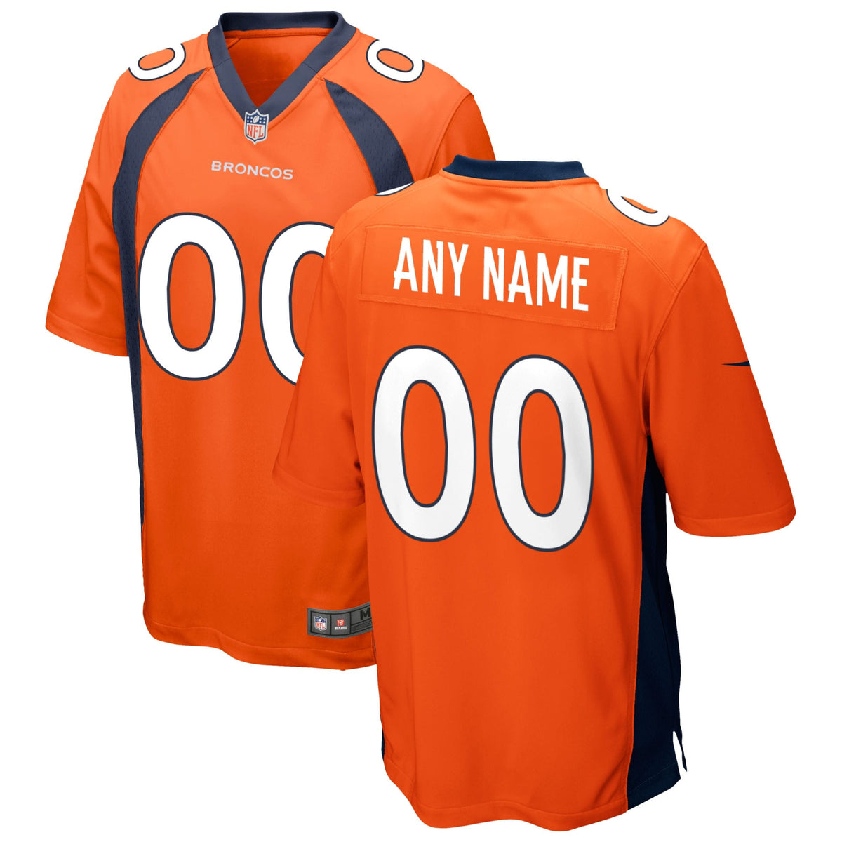 Custom Denver Broncos orange jersey