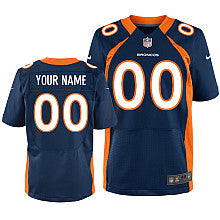 Custom Denver Broncos blue Elite jersey