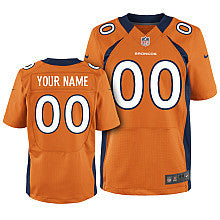 Custom Denver Broncos orange Elite jersey
