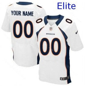 Custom Denver Broncos white Elite jersey