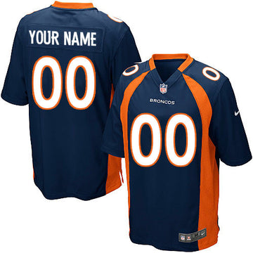 Custom Denver Broncos blue Game jersey
