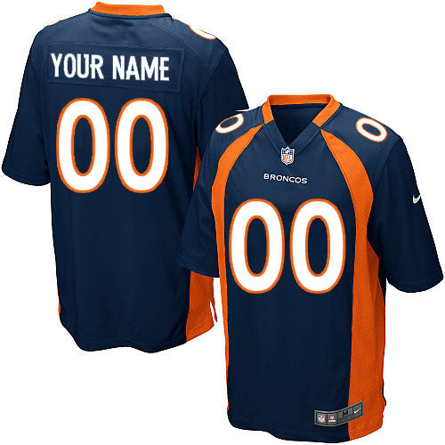 Custom Denver Broncos blue Game jersey
