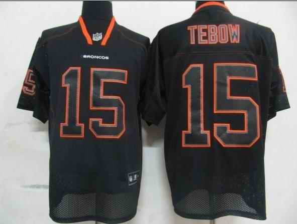 Custom Denver Broncos black Shadow jersey