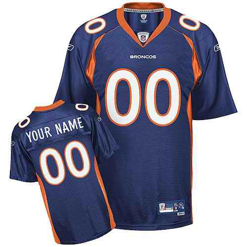 Custom Denver Broncos blue jersey