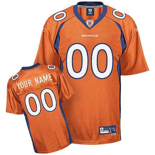 Custom Denver Broncos orange jersey