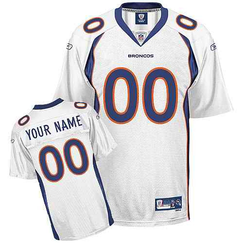 Custom Denver Broncos white jersey