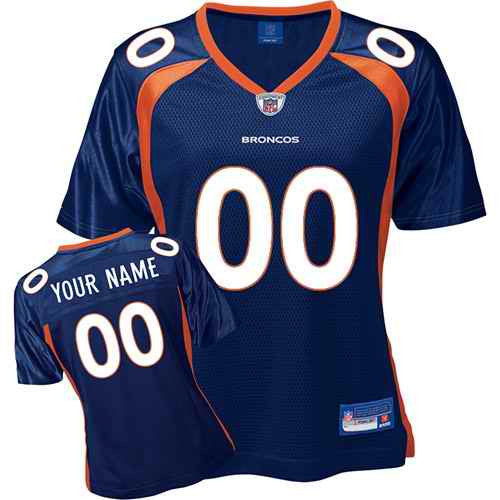 Custom Denver Broncos blue jersey
