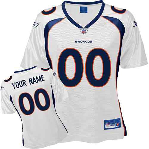 Custom Denver Broncos white jersey