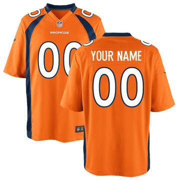 Custom Denver Broncos orange jersey