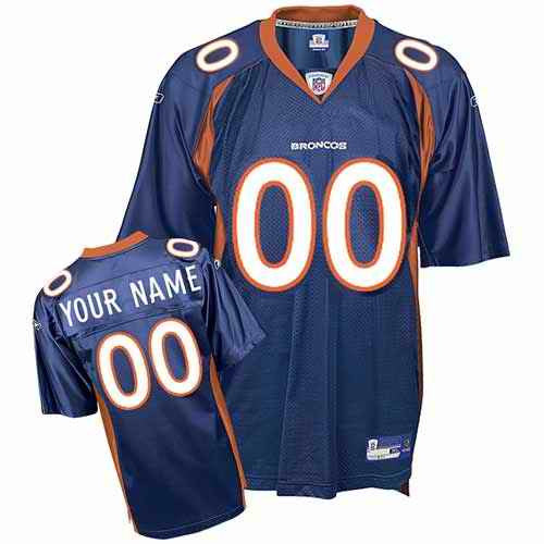 Custom Denver Broncos blue jersey