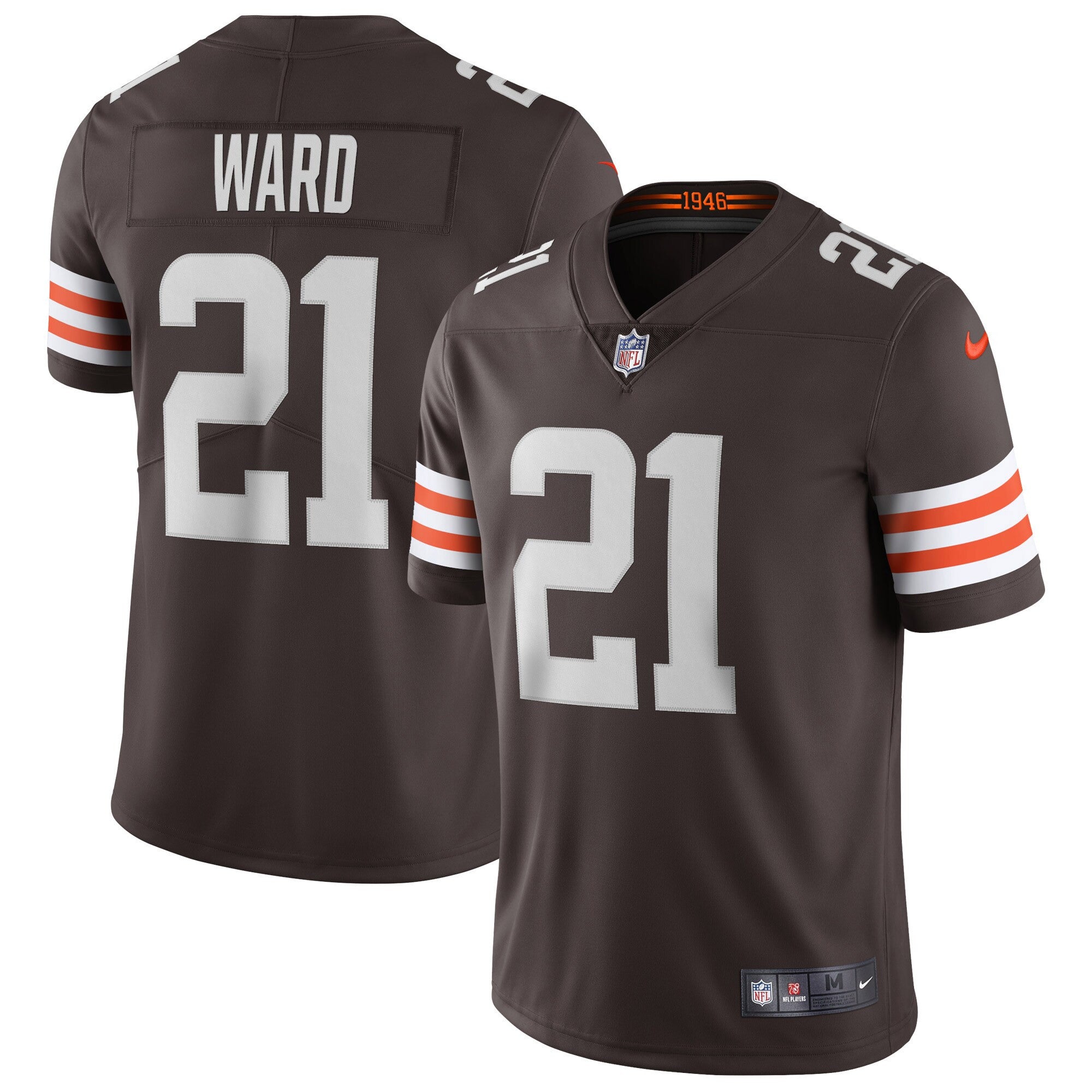 Denzel Ward Cleveland Browns brown Vapor jersey