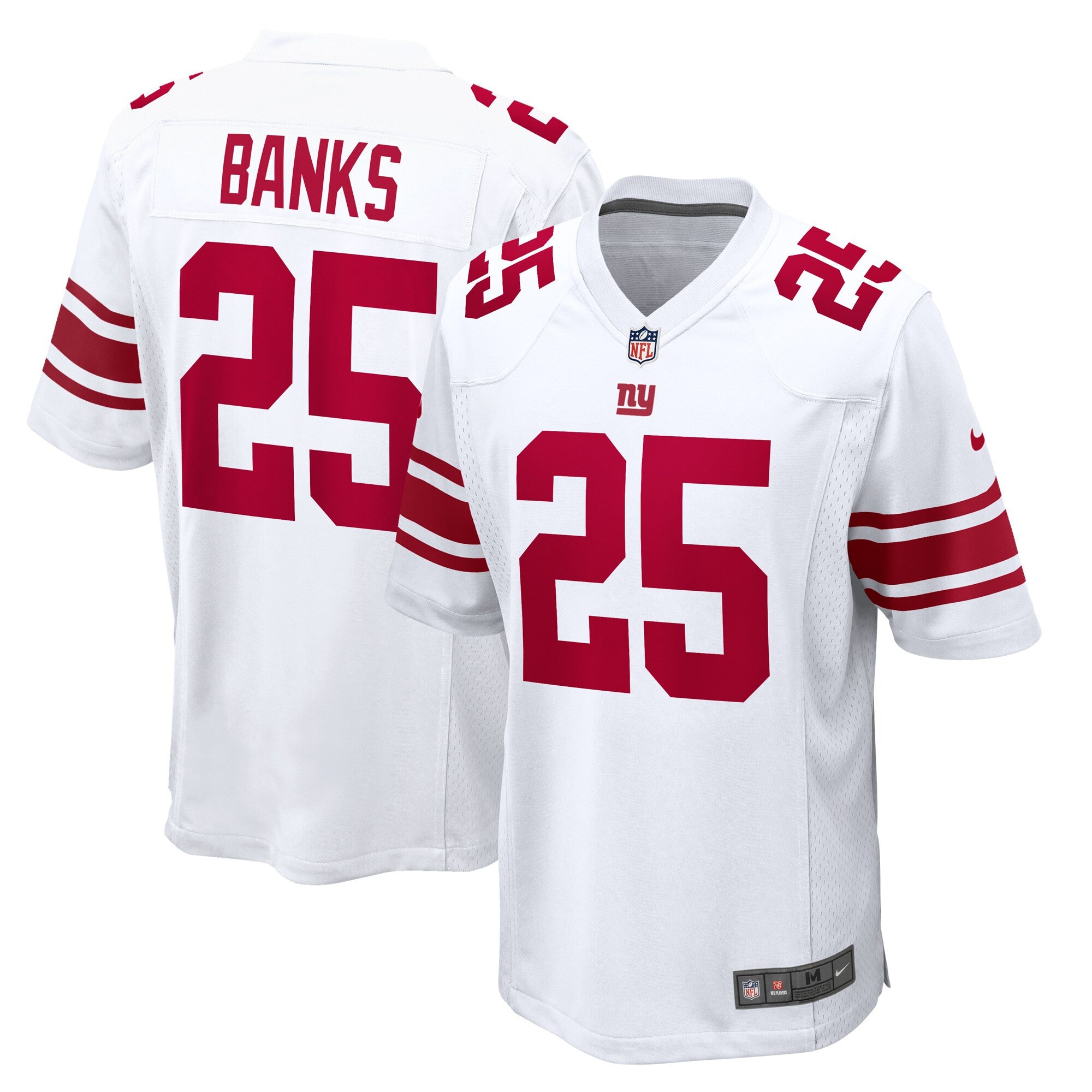 Deonte Banks New York Giants white jersey