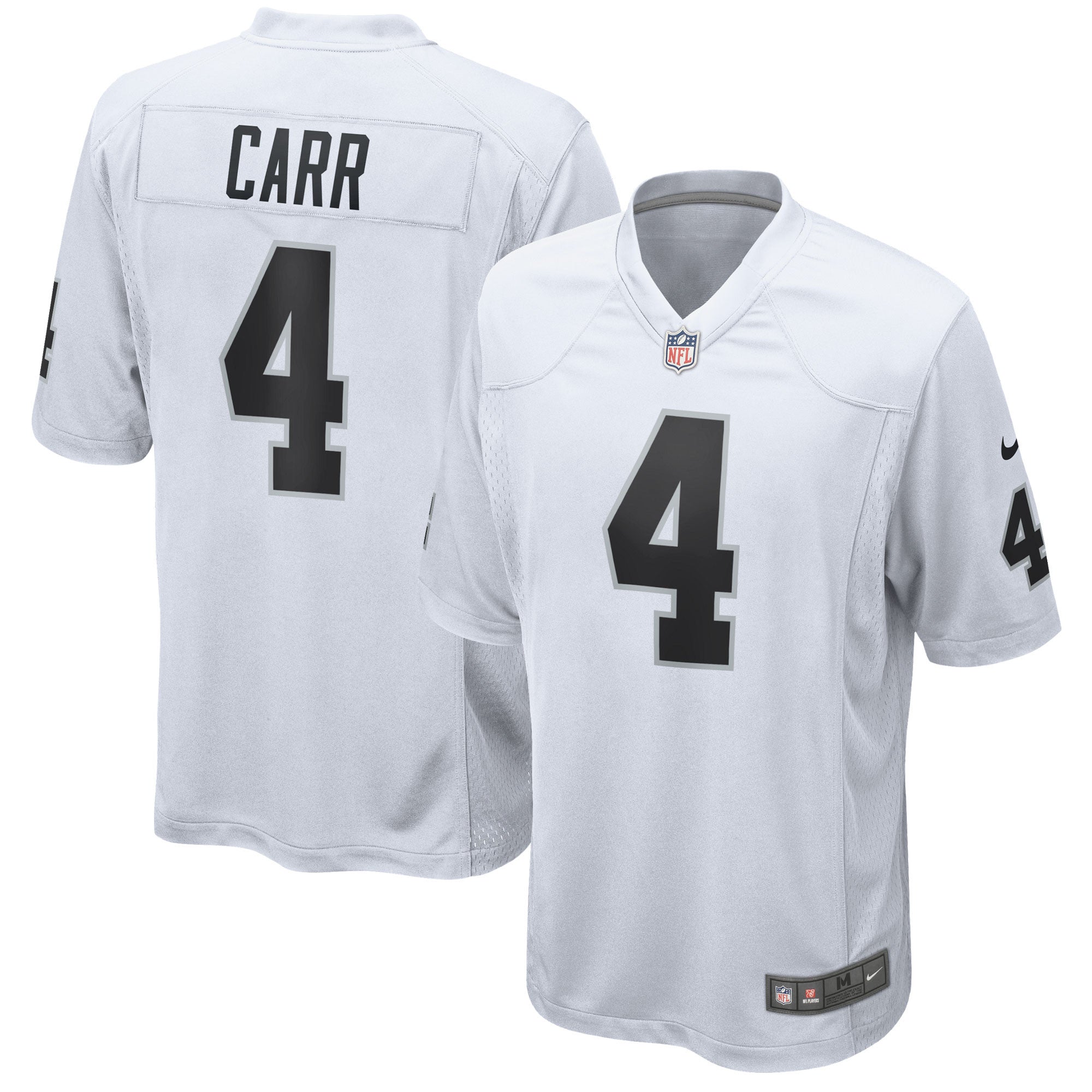 Derek Carr Las Vegas Raiders white jersey