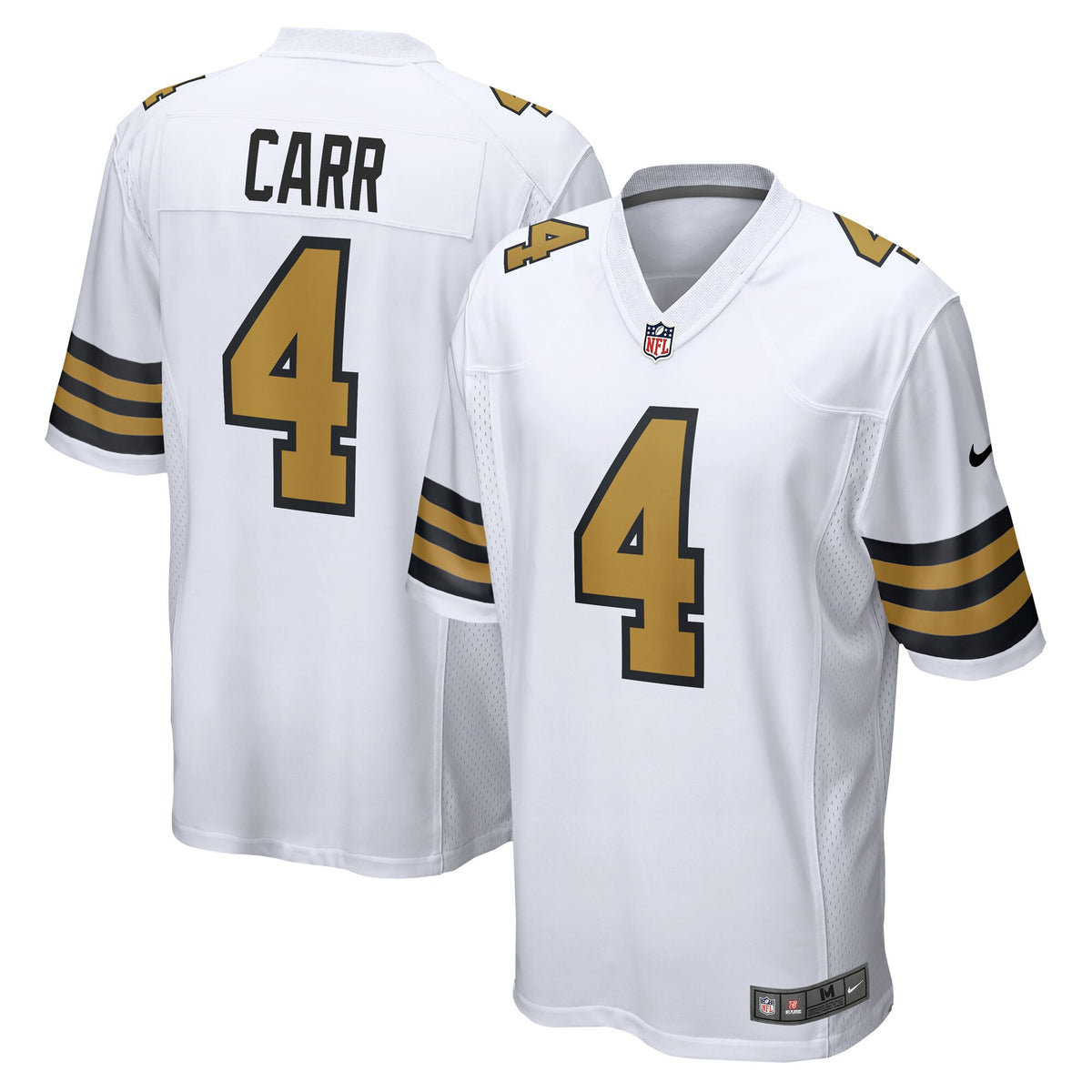 Derek Carr New Orleans Saints white Alternate jersey