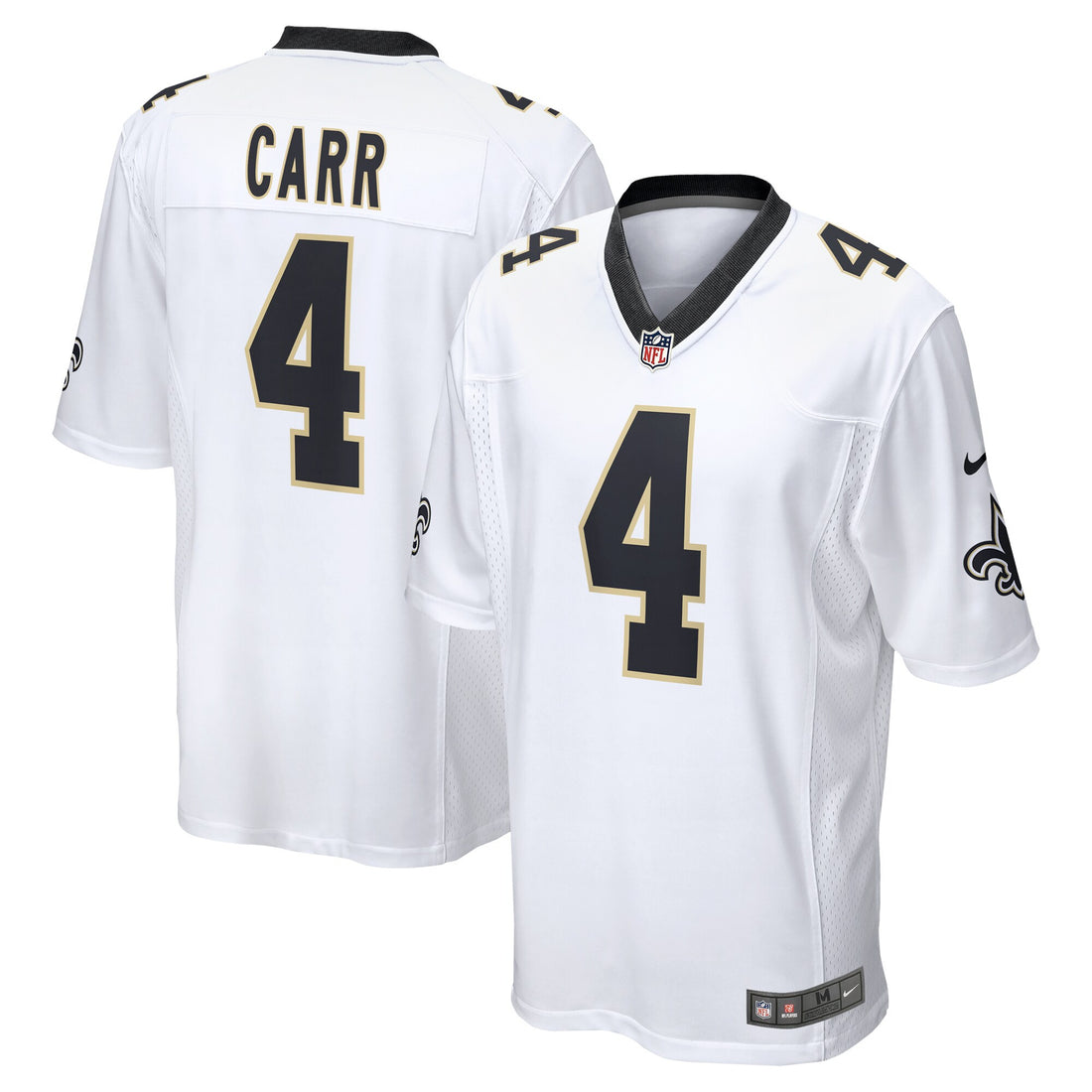Derek Carr New Orleans Saints white Game jersey