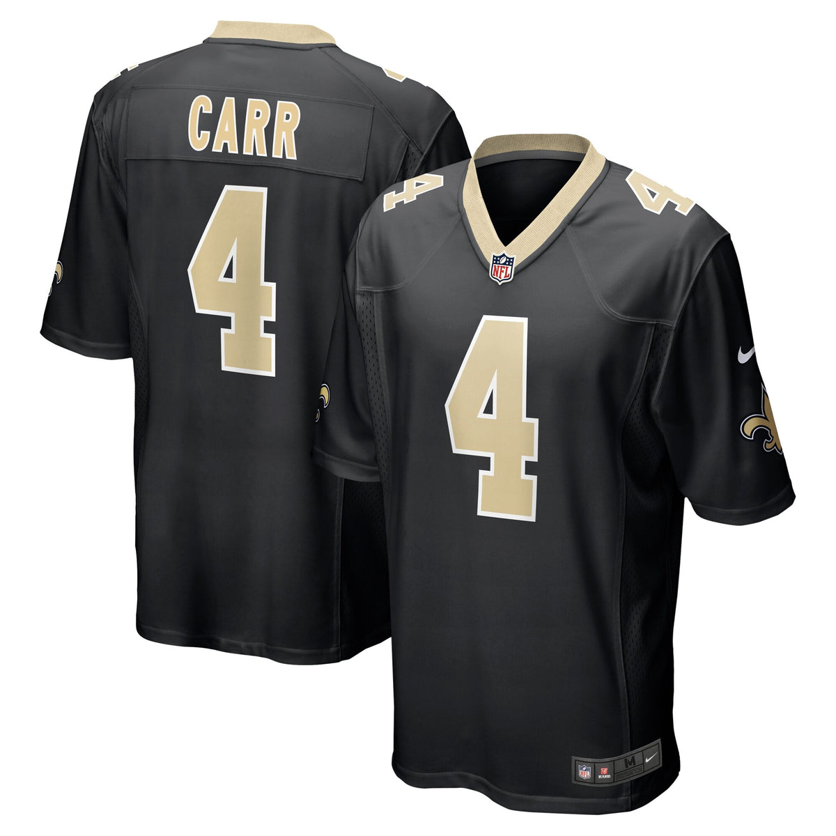 Derek Carr New Orleans Saints black jersey
