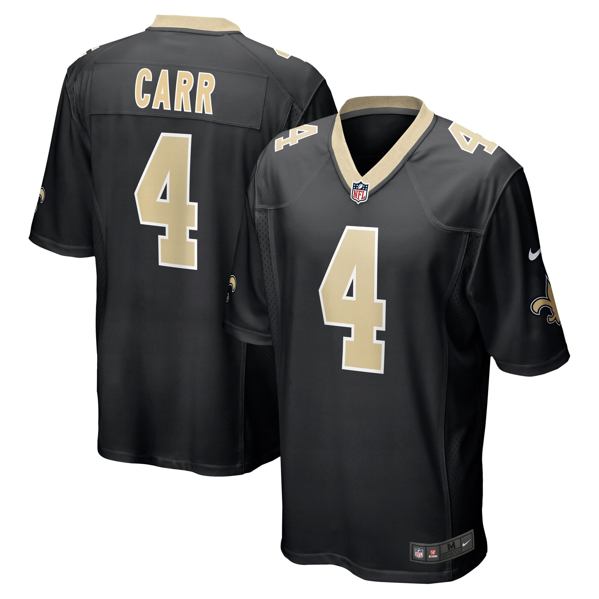 Derek Carr New Orleans Saints black jersey