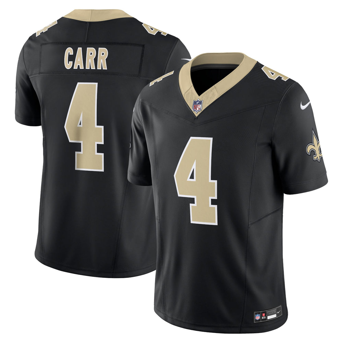 Derek Carr New Orleans Saints black Vapor jersey