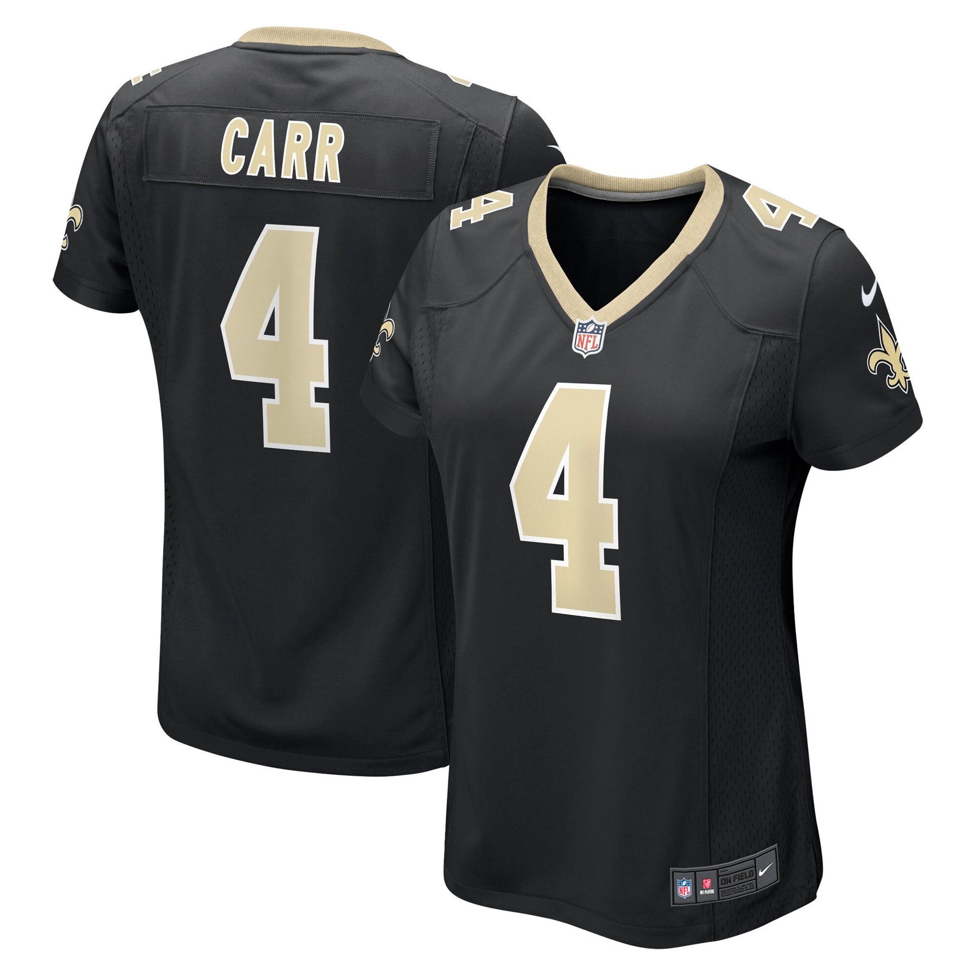 Derek Carr New Orleans Saints black jersey