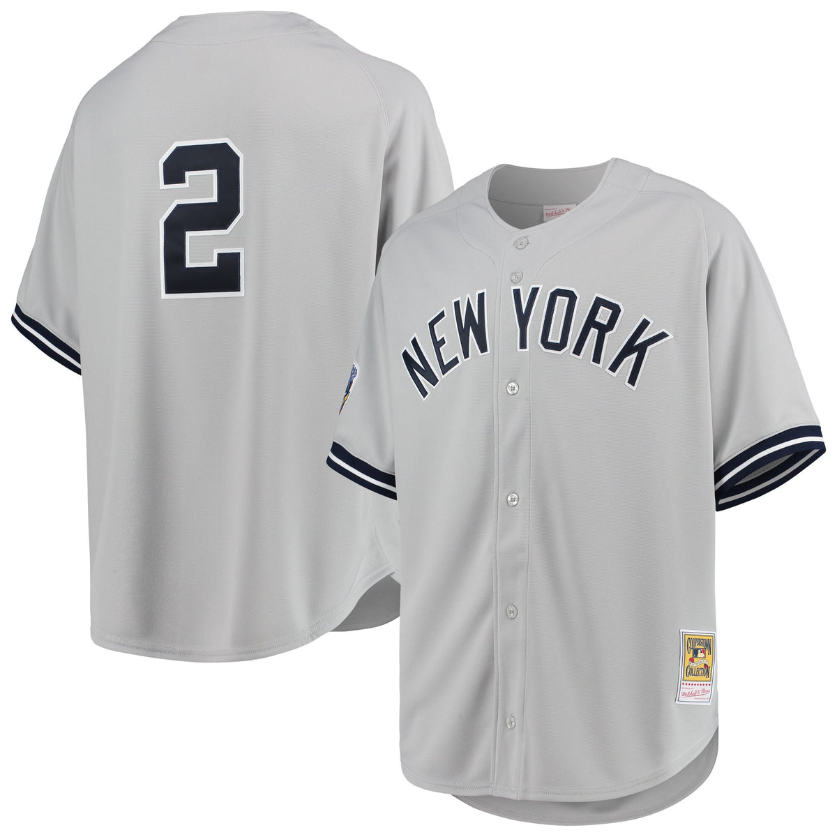 Derek Jeter New York Yankees gray Cooperstown jersey