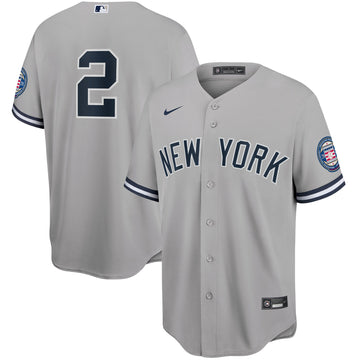 Derek Jeter New York Yankees gray jersey