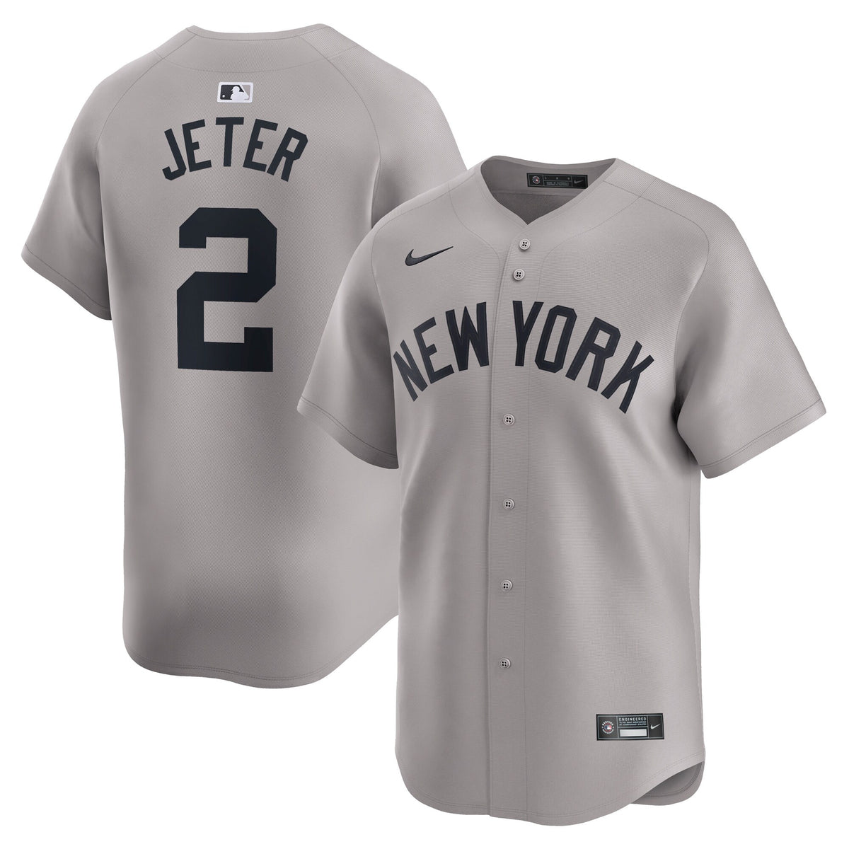 Derek Jeter New York Yankees gray Limited jersey