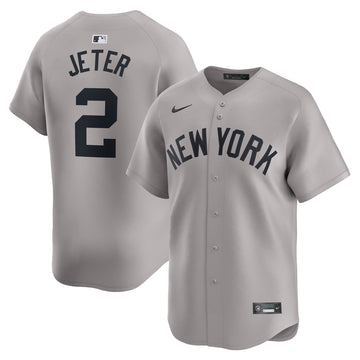 Derek Jeter New York Yankees gray Limited jersey