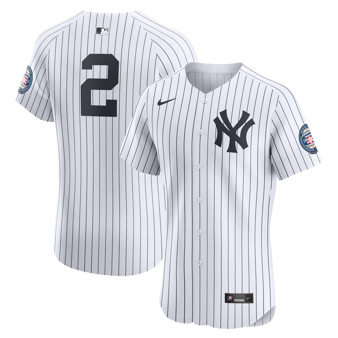 Derek Jeter New York Yankees white Elite jersey