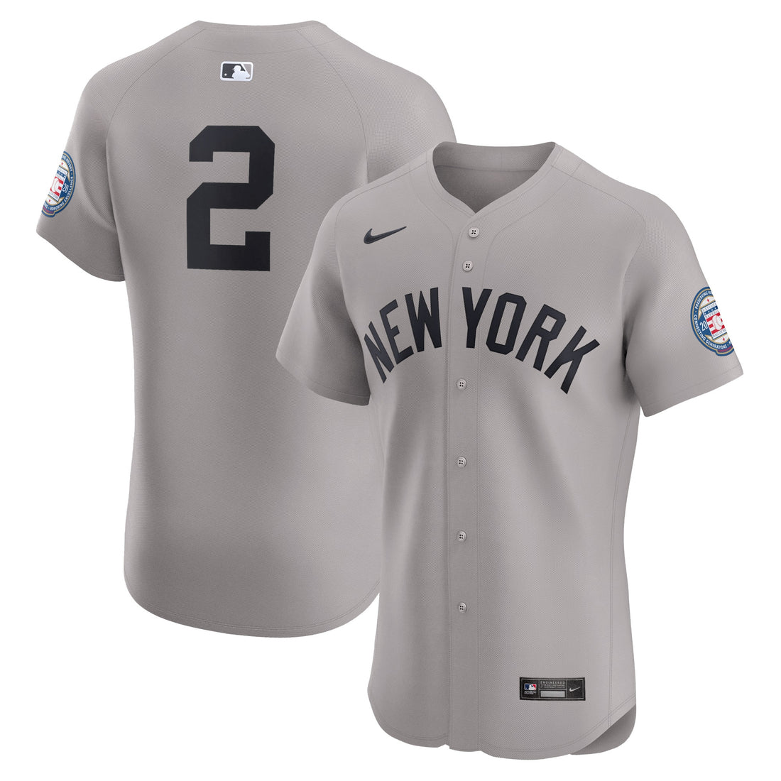 Derek Jeter New York Yankees gray Elite jersey
