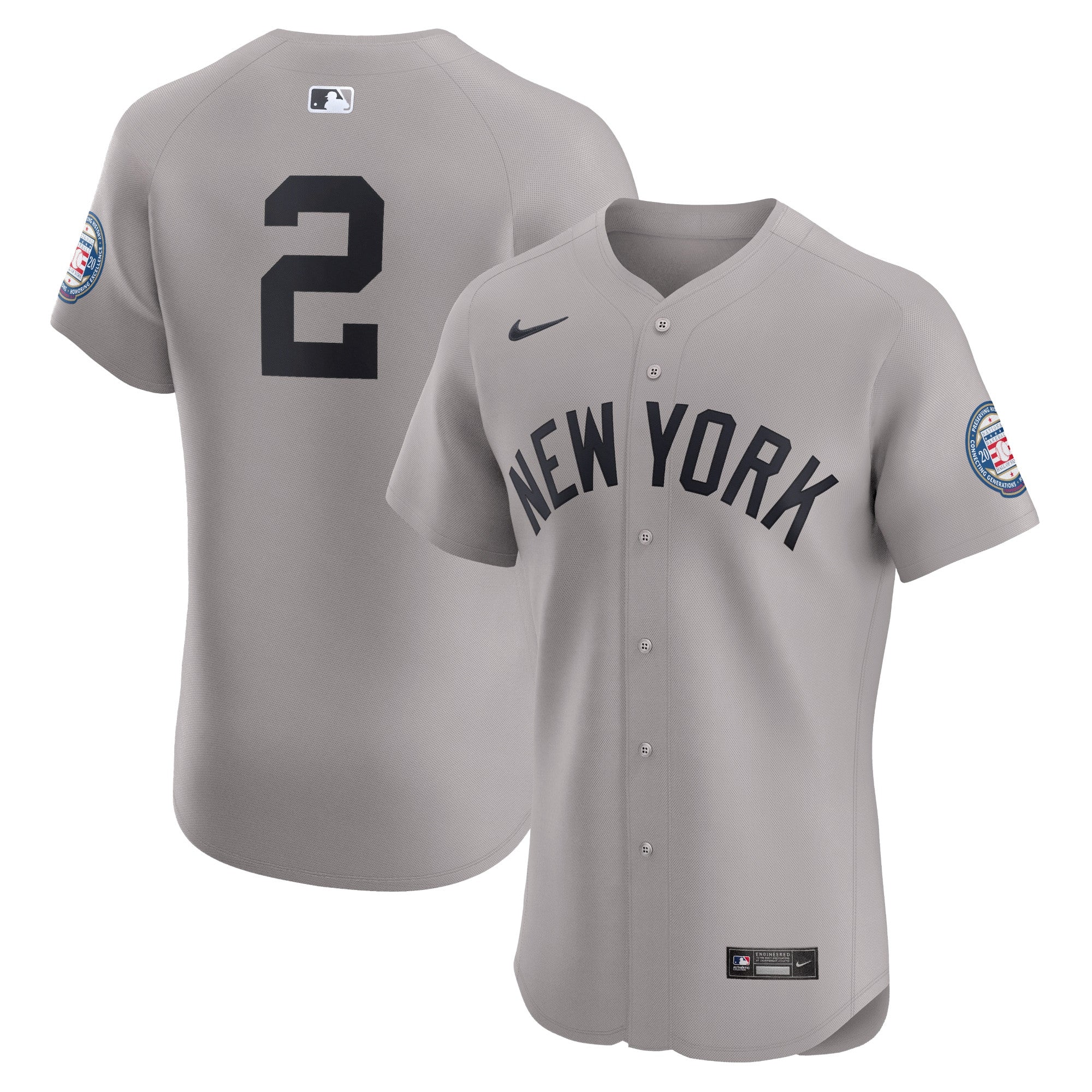 Derek Jeter New York Yankees gray Elite jersey