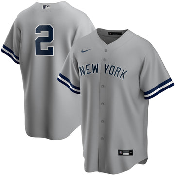 Derek Jeter New York Yankees gray Road jersey