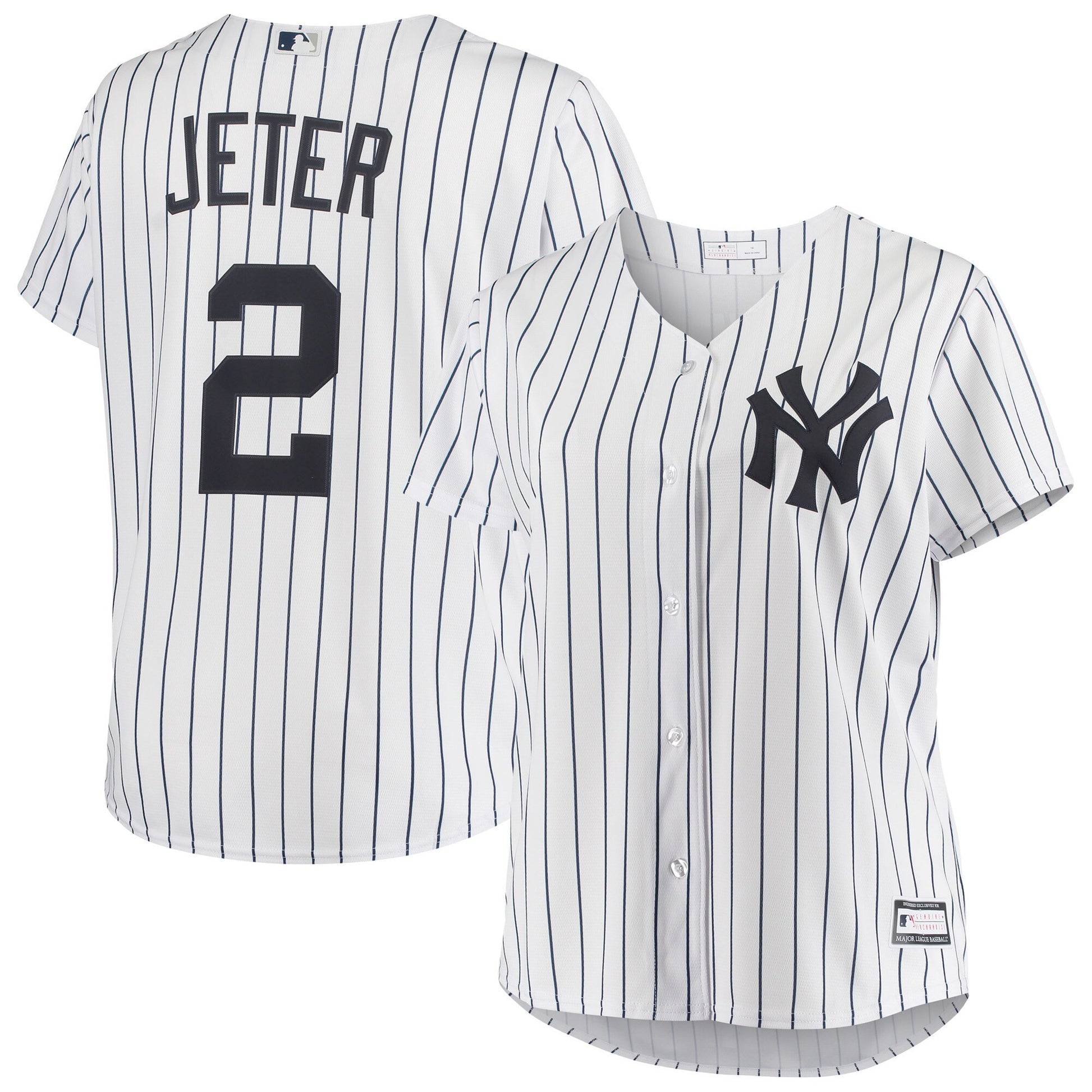 Derek Jeter Plus Size New York Yankees white jersey