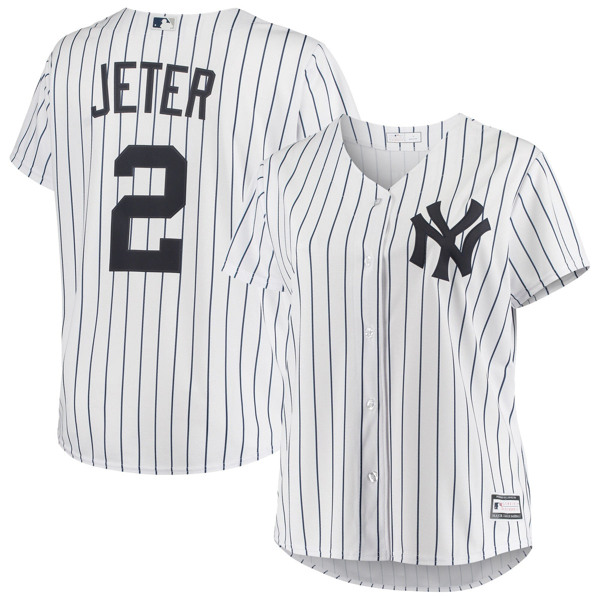 Derek Jeter Plus Size New York Yankees white jersey
