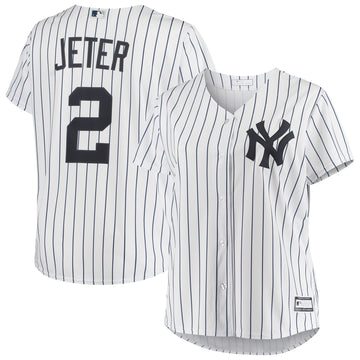 Derek Jeter Plus Size New York Yankees white jersey