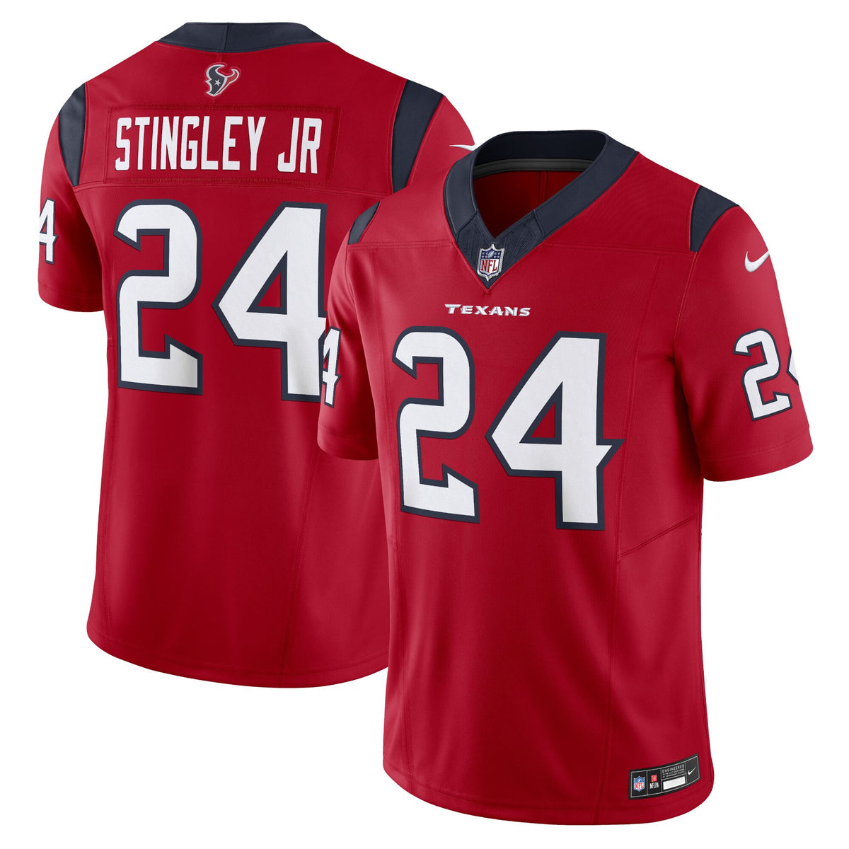 Derek Stingley Jr Houston Texans red Vapor jersey