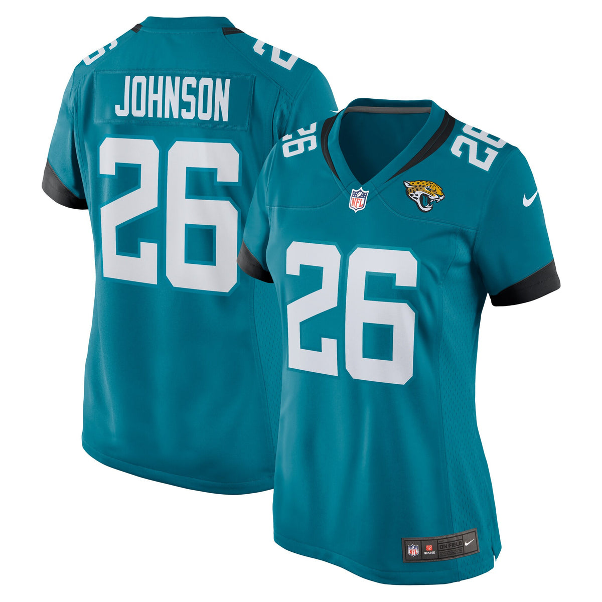 D'ernest Johnson Jacksonville Jaguars teal jersey