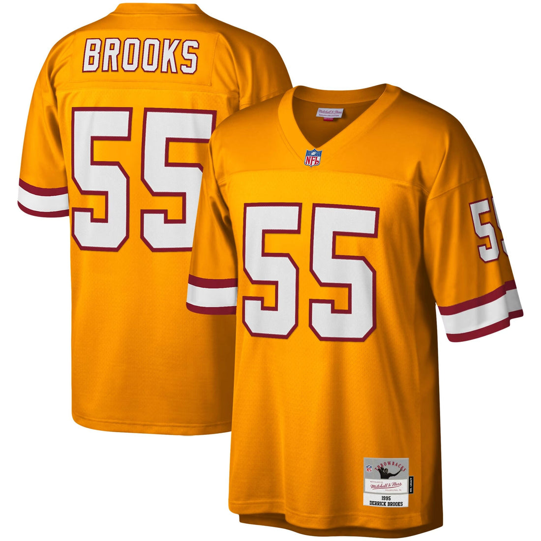 Derrick Brooks Tampa Bay Buccaneers orange jersey