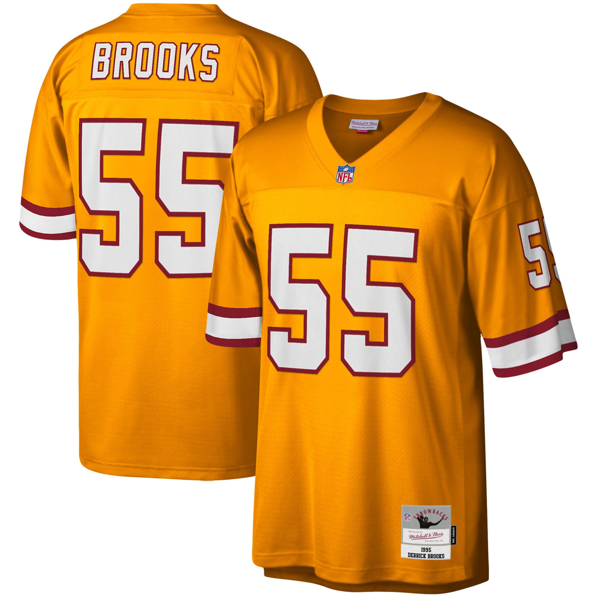 Derrick Brooks Tampa Bay Buccaneers orange jersey