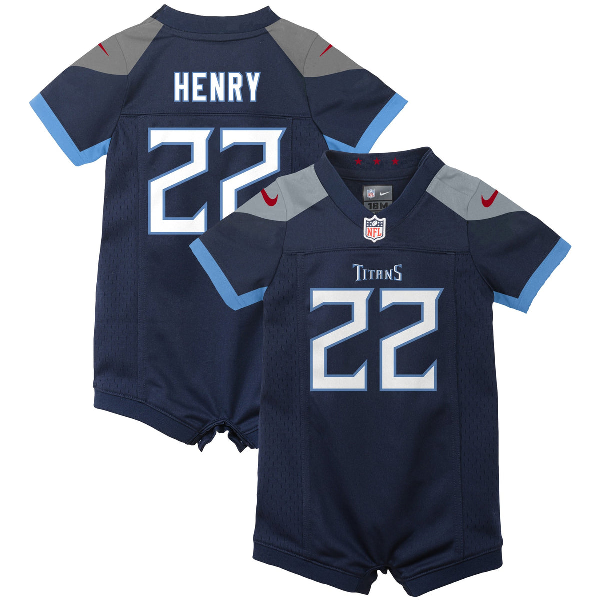 Derrick Henry Newborn Tennessee Titans navy Game jersey