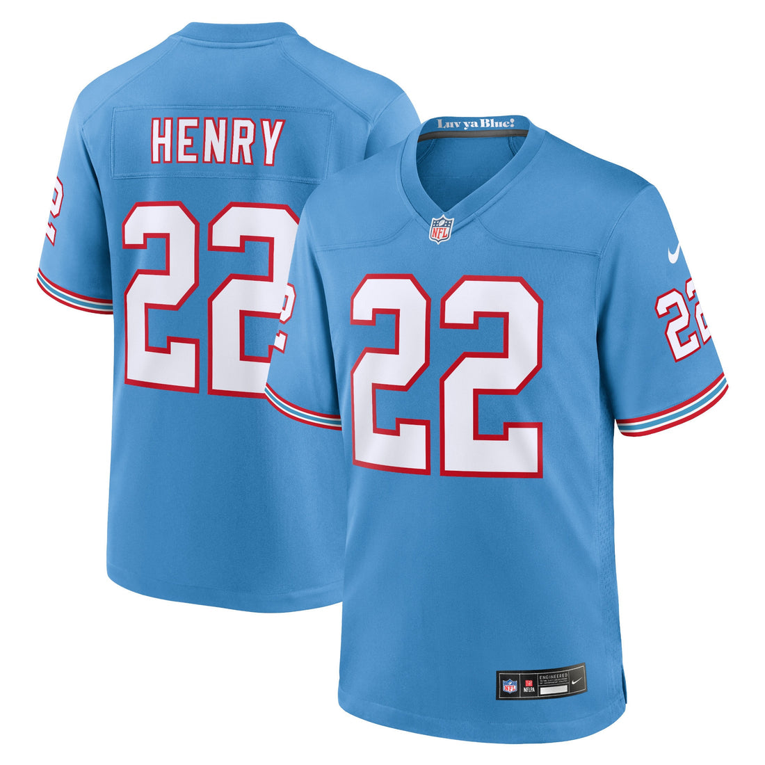 Derrick Henry Oilers Tennessee Titans blue Game jersey