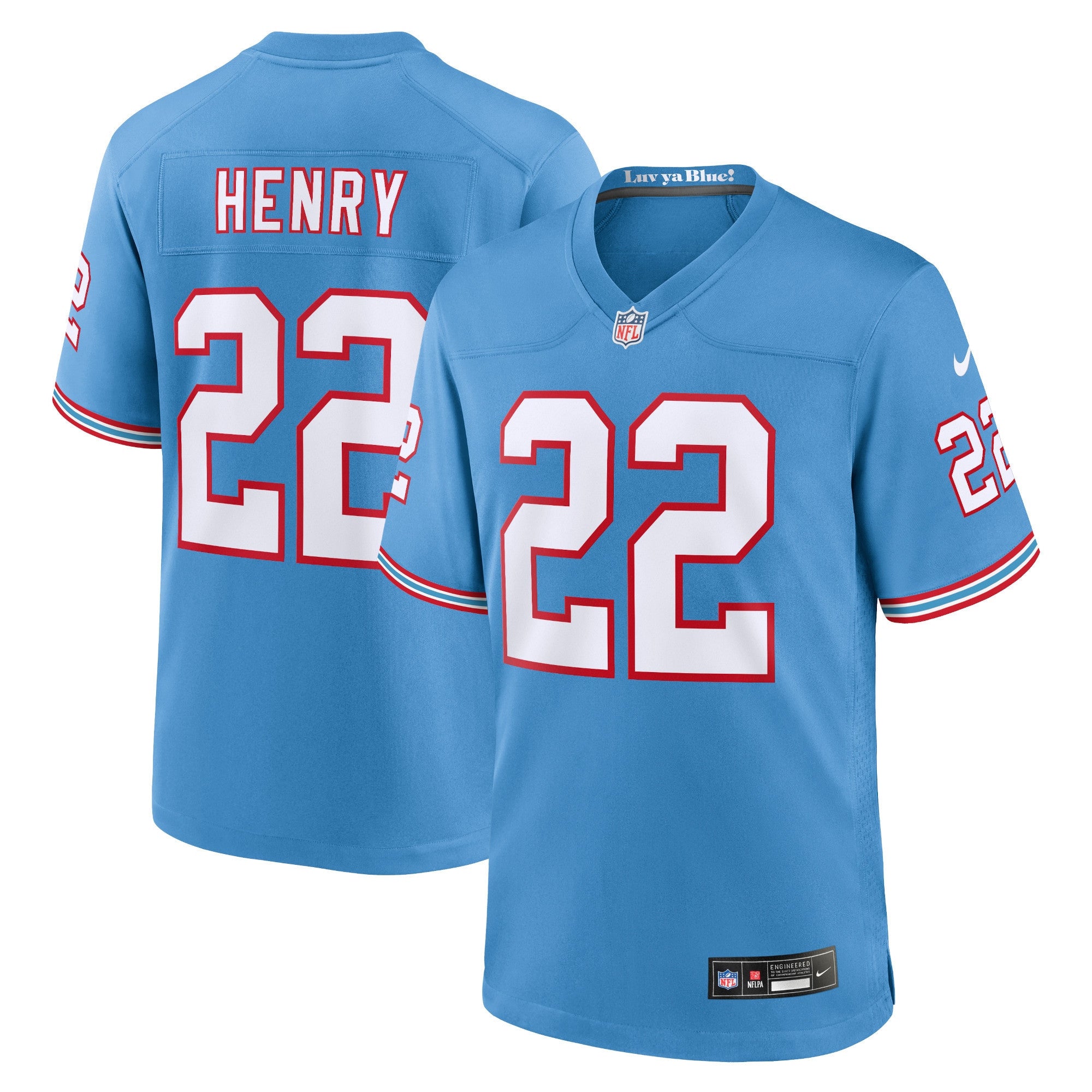 Derrick Henry Oilers Tennessee Titans blue Game jersey