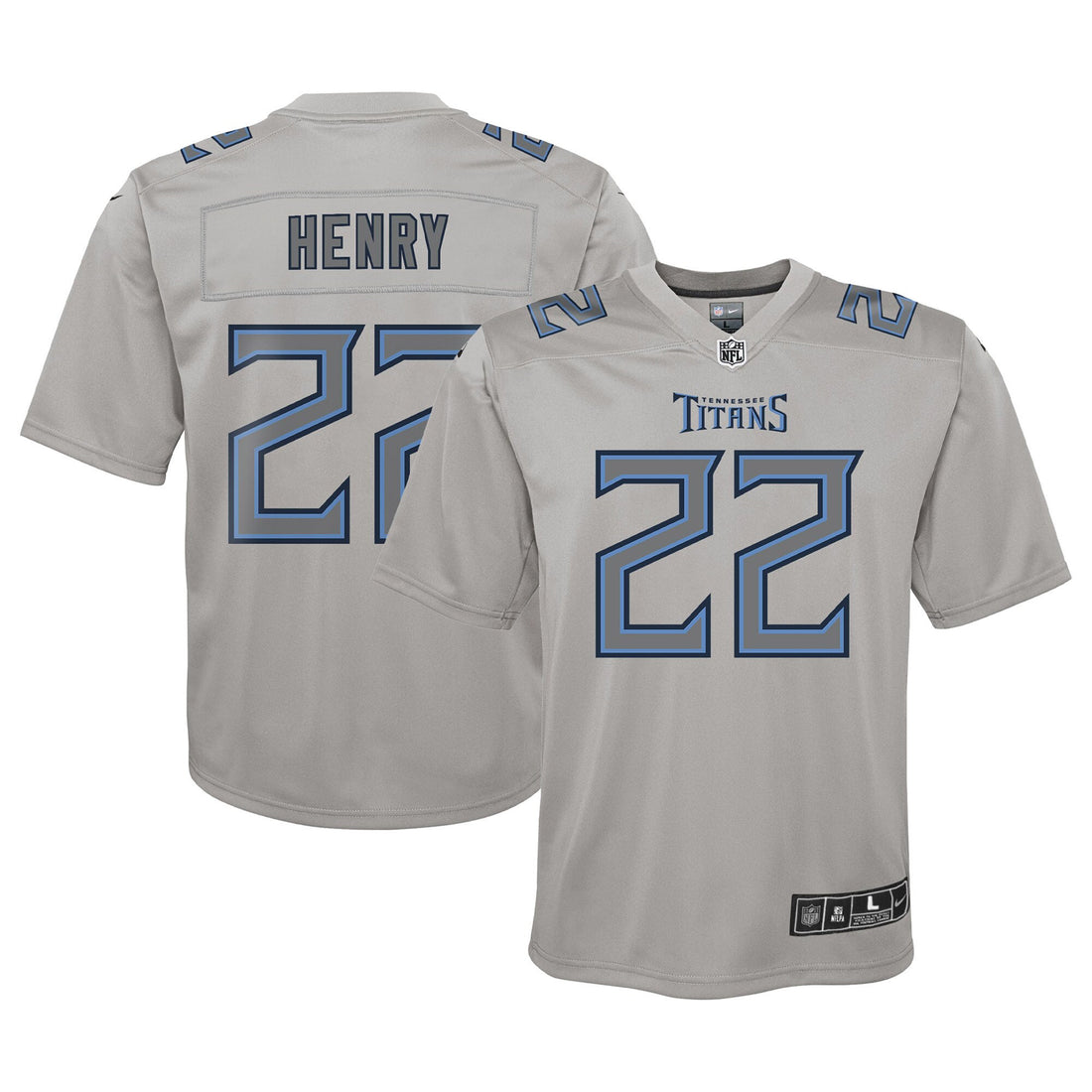 Derrick Henry Atmosphere Tennessee Titans gray jersey