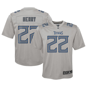 Derrick Henry Atmosphere Tennessee Titans gray jersey